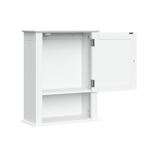 Moderno Armadietto da Bagno Bianco in PVC e MDF con Mensola a Muro per Lavanderia - Product Image 3