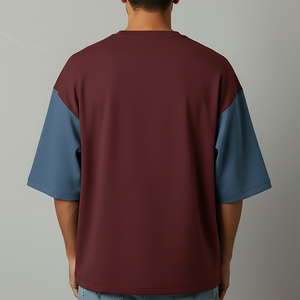 T-shirt décontracté pour homme, style hip-hop, séchage rapide, très vendu, 100% coton jersey 180 GSM, léger, couleur unie, épaules tombantes - Product Image 2