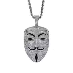 Collier pendentif pour homme Luxira Jewels, nouvelle collection 2021, plaqué rhodium, style hip-hop, serti de moissanite, très tendance, vente en gros - Product Image 1