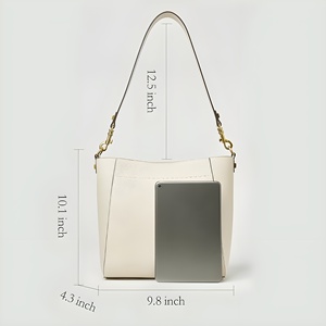 Bolsos Tote Tipo Cubo para Mujer, Diseño en Cuero, Bolso de Mano y Bandolera con Correa Ancha Desmontable, Bolso Casual de Moda para Damas 2026 - Product Image 2
