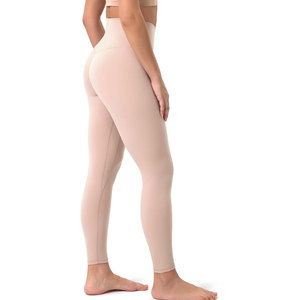 Fitness Wear <b>Women</b> High Waist Ankle-Length <b>Leggings</b> Spandex/Nylon Solid <b>Pattern</b> Anti-Bacterial Breathable Seamed 280g Knitted - Product Image 3