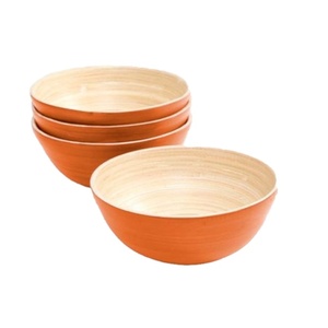 Eco2go Vietnam Artesanías Color personalizado Vietnamita Spun Bamboo Food Bowl Set Country Design PC Material Cartón Hecho Vietnam - Product Image 1