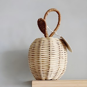Juego de sonajeros de ratán con forma de frutas, hecho a mano, ecológico, juguete para bebés, mordedores para recién nacidos - Product Image 2