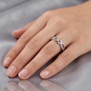 Wholesale 925 Silver Rhodium Plated Twisted Shank <b>Ring</b> Mounting <b>Blank</b> For Custom Jewelry Making Supplier Fast Delivery Supplier - Product Image 1