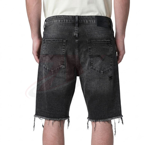 Shorts de Mezclilla Lisos para Hombre de Alta Calidad, Shorts de Jean Lavados Personalizados, Proveedor de Ropa al por Mayor, 100% Algodón - Product Image 5