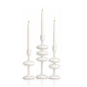 Concept Home <b>Black</b> Iron Handmade Portable <b>Candlestick</b> <b>Holder</b> Set of 3 Modern Stack Design for Home Decoration and Christmas - Product Image 3