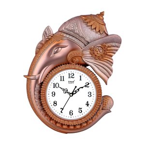 Sonam Quartz Lord Ganesha <b>Wall</b> <b>Clock</b> - 3D Luxury Rose Gold Ganpati Idol Decor - <b>Silent</b> Non-Ticking Religious Timepiece for Home - Product Image 1