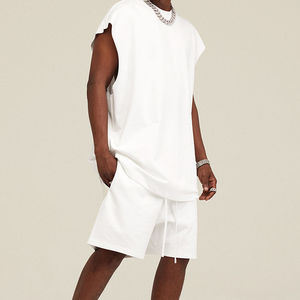 Wholesale Custom Men Summer Set OEM Manufacturer Private Label Supplier Bulk Production 210GSM Waffle Knit Comfort Kit - Product Image 4