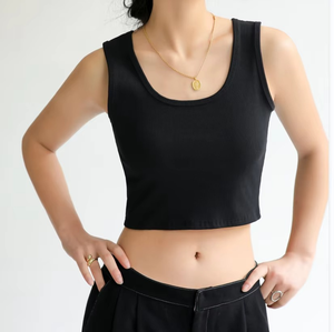 Vente en gros de gilets en lyocell et laine pour femmes - Débardeur sans manches ajusté de qualité supérieure pour un port polyvalent en superposition - Product Image 1