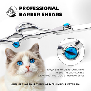 Ciseaux de barbier professionnels en acier inoxydable de haute qualité, durables, ciseaux à cheveux droits tranchants, ciseaux de salon - Product Image 2