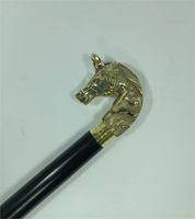 Canne de marche en bois antique personnalisable avec poignée en laiton poli de qualité supérieure en forme de cheval, couleur personnalisée, pour hommes et femmes, randonnée, camping
