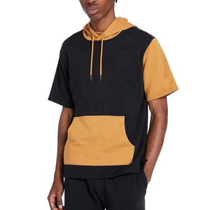 Sudadera con Capucha para Hombre, Precio de Fábrica al por Mayor, con Bolsillos Delanteros y Mangas Cortas, Talla 6XL, Ropa Deportiva - Product Image 1