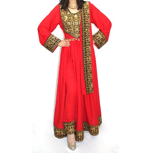 Robe longue traditionnelle afghane pour femmes, style broderie artisanale, coupe fluide - Product Image 1