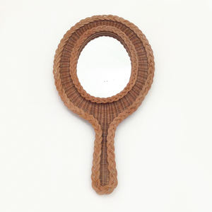 Espejos de mano hechos a mano de excelente calidad, buen precio, espejo de belleza de ratán de moda. - Product Image 3