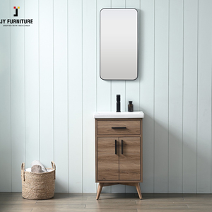 Mueble de baño de diseño moderno de JY Vietnam, completamente ensamblado con acabado de melamina, material de carcasa de madera contrachapada para hoteles y villas - Product Image 5