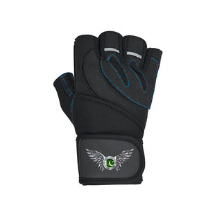 Gants d'entraînement demi-doigts en néoprène premium antidérapants avec sangle de poignet réglable pour la musculation et la gym - Product Image 3