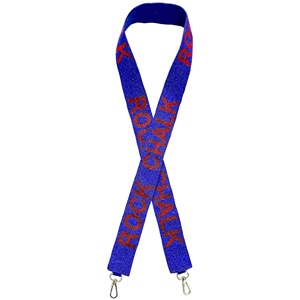 Hotty Toddy Navy Blue <b>Red</b> Beaded <b>Purse</b> Strap College Game Day Accessory for University Spirit Tailgating Cotton Fabric for Girls - Product Image 6