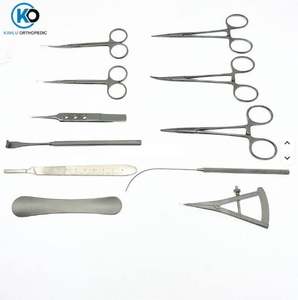 KAHLU ORTHOPEDIC Juego de Instrumentos Cosméticos de Acero Inoxidable para Cirugía Manual de Doble Párpado: Tijeras, Portaagujas y Pinzas Hemostáticas - Product Image 3