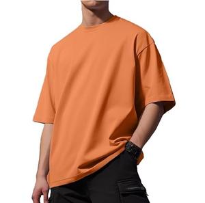 T-shirts en gros à faible MOQ, 100% Coton 260GSM, Manches Courtes, Homme, Coupe Ample et Oversize, Coupe Boxy, T-shirts Vierge Respirants - Product Image 1