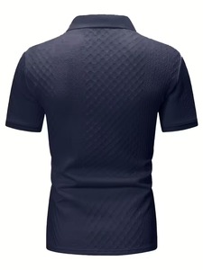 เสื้อยืดคอกลมแขนสั้นผ้าคอตตอนผสมโพลีเอสเตอร์สำหรับผู้ชาย  แบบเรียบ  ทรงปกติ  ถักทอเป็นมิตรกับสิ่งแวดล้อม  รับสกรีนโลโก้ส่วนตัว - Product Image 2