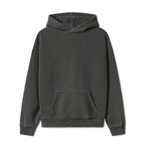 Sweat à capuche coupe ample en tissu molletonné épais pour hommes, personnalisable avec logo, fabrication en usine - Product Image 5