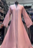 Vente en gros de robes Abaya de luxe en polyester brodé de qualité supérieure pour femmes musulmanes, style arabe