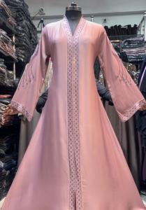 Vestido Abaya de Poliéster de Lujo con Bordado, Estilo Árabe, para Mujeres Musulmanas, Venta al Por Mayor - Product Image 3
