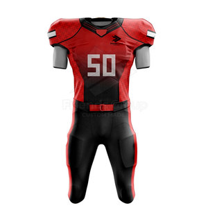 Conjunto de Camisetas de Fútbol Americano Personalizadas con Transferencia Térmica, de Secado Rápido, 100% Poliéster, Cuello en V, Tallas Grandes, Uniformes para Hombres Adultos - Product Image 1