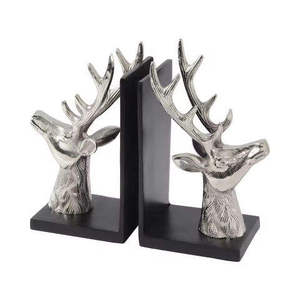 Luxury Gold Finish Pineapple <b>Bookends</b> Set Of 2 For Stylish Home Office And Bookshelf Decoration Accent Handcrafted From India - Product Image 3