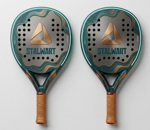 Raquette de pickleball Stalwart, forme standard, noyau en nid d'abeille à 40 trous, poignée antidérapante, bleue, pour enfants et adultes, entraînement toutes saisons - Product Image 1