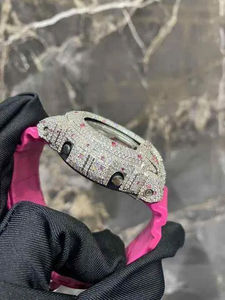 Reloj de Pulsera Personalizado Iced Shock para Hombre, Estilo Hip Hop, Cronógrafo Digital, Bisel con Diamantes Simulados, Acero Inoxidable de Lujo, 20 mm - Product Image 4