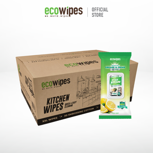 Toallitas Húmedas de Limpieza para Cocina Ecowipes KCW42, No Tejidas, 42 Hojas, 20x30cm, 50gsm, Uso Doméstico, Hechas en Vietnam - Product Image 3