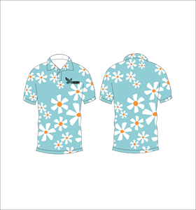 เสื้อโปโลฮาวายลายดอกไม้แบบกำหนดเอง เสื้อโปโลพิมพ์ลายสำหรับกอล์ฟ แขนสั้น เสื้อผ้ากีฬาทีมลำลอง - Product Image 1