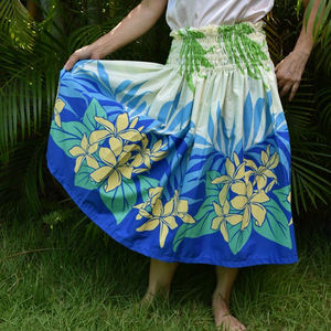 กระโปรงแม็กซี่ลายดอกไม้ฮาวายสำหรับผู้หญิง สไตล์ทรอปิคอล เหมาะสำหรับใส่ไปเที่ยวชายหาด ฤดูใบไม้ร่วง น้ำหนักเบา ผ้าพลิ้วสวย สวมใส่สบาย - Product Image 6