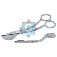 Ciseaux à appliques à double pointe bec de canard 6 pouces pour gauchers, instrument chirurgical argenté