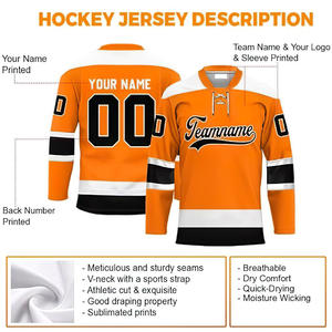 High Performance Summer Ice Hockey Jersey Custom Printed Sublimation Team Shirt Breathable Hockey Uniform for League Competition - Product Image 5