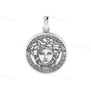 Collier Visage Mythique en Argent Sterling 925 de Bonne Qualité 26x18mm Pendentif Symbole Artistique Bijoux pour Hommes et Femmes Fabriqué en Inde - Product Image 5