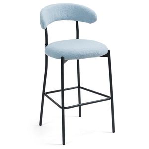 26 ''orsacchiotto copertura in tessuto da bancone sgabelli da Bar con rivestimento a polvere nera Base poggiapiedi cucina isola da bancone sgabello da Bar blu - Product Image 4