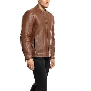 Wholesale Casual Style Top Quality <b>Men</b> Stylish <b>Leather</b> <b>Jacket</b> Good Quality <b>Men</b> <b>Leather</b> <b>Jacket</b> Solid Color <b>jacket</b> for <b>men</b> - Product Image 1