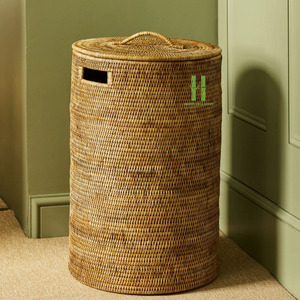 Cesta de Almacenamiento de Mimbre Hecha a Mano con Diseño Vintage y Moderno para Lavandería y Dormitorio, Cajas y Contenedores de Almacenamiento, Mimbre OEM 2026 - Product Image 3