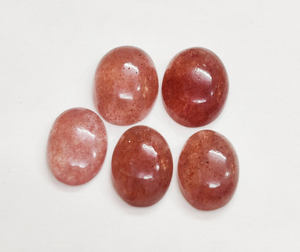 Cuarzo Fresa Natural AAA, Cabujón Ovalado Rojo, Piedra Suelta de 18*13 y 20*15 mm, Gema 100% NATURAL para Joyería - Product Image 5