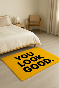 Luxury Handmade Woolen <b>Carpet</b> for Home Eco-Friendlyyellow irregular shape wavy border for birthday gift - Product Image 2