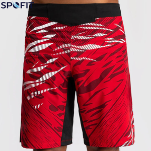 Premium MMA <b>Shorts</b> <b>Elastic</b> <b>Waist</b> Printed Design Breathable 100% Polyester Fabric OEM Manufacturing Made in Pakistan - Product Image 1