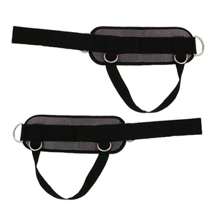 Sangles de cheville en maille respirante pour machines à câbles, boucles de pied multi-anneaux en D, manchettes de cheville pour la gym, vente en gros - Product Image 6