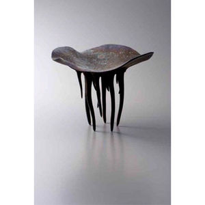 Bol de service de luxe en aluminium moulé de haute qualité, couleur noire, revêtement poudré, design unique et élégant pour la maison, l'hôtel et la restauration. - Product Image 1