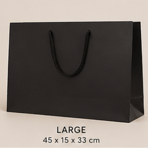 Elegantes Bolsas de Regalo de Papel Negro con Asas para Productos de Lujo - Product Image 3