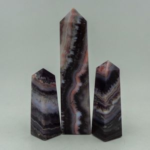 Obélisque en Cristal d'Améthyste Naturelle et Agate Dentelle, Pierre Précieuse de Luxe Polie à la Main pour la Méditation, le Reiki et l'Énergie des Chakras - Product Image 4