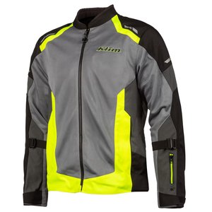 Blouson Dakar pour Homme Manches Longues Respirant Maille Imperméable Moto Course Gris Jaune Néon Color Block Toutes Saisons - Product Image 5