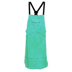 Delantal de Seguridad para Soldador de Cuero Vacuno Reforzado, Protección Industrial, Resistente al Calor, Sin Mangas, Resistente al Fuego - Product Image 4