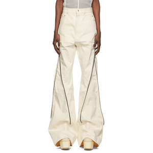 Ropa de Moda para Mujer, Jeans de Cintura Alta con Bolsillos Laterales, Pantalones Cargo de Mezclilla Personalizados para Mujer - Product Image 1